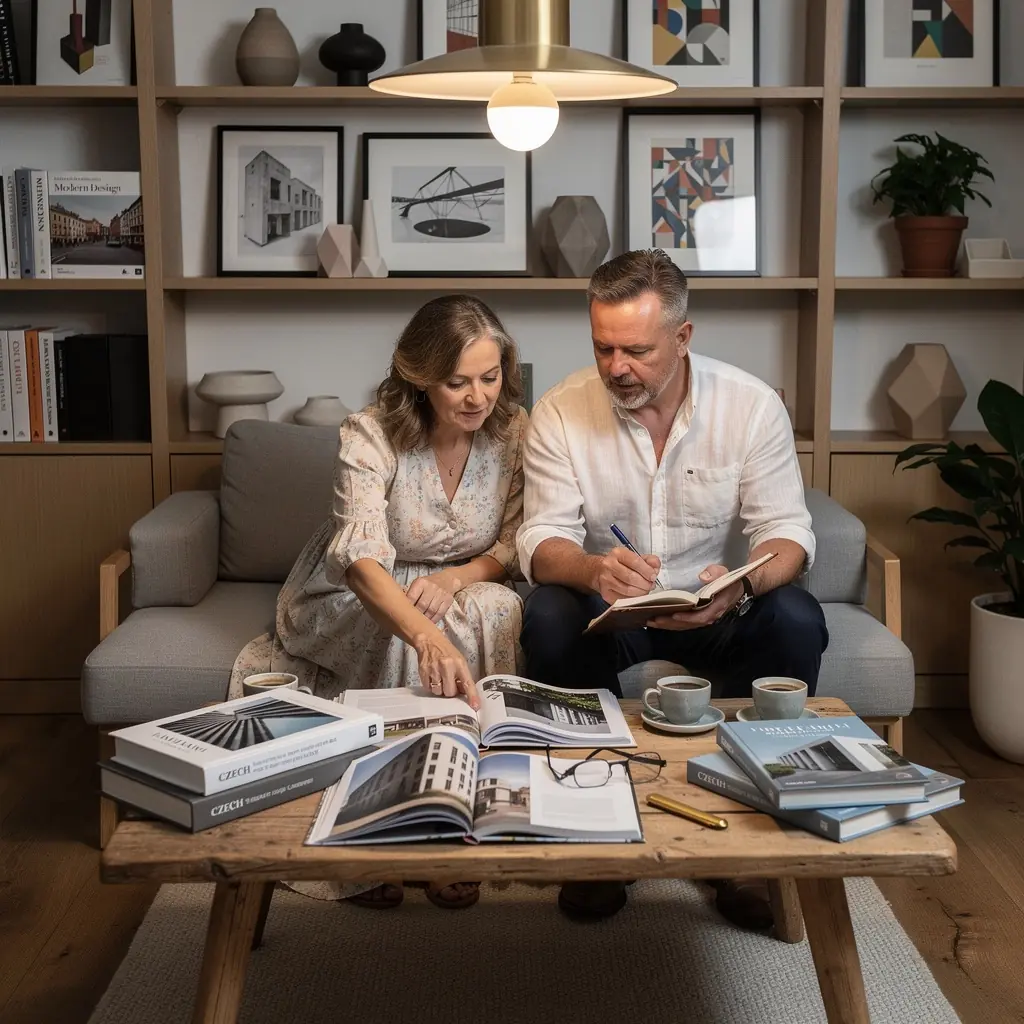 Návrh obálky knihy zaměřené na vizuální kulturu a umění.